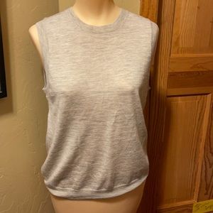 J Crew Collection women’s XL lightweight cashmere tank grey